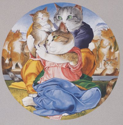 Ilustración de ¡Gatos en abundancia! Compendio de gatos cultos (pub. 2015) de Susan Herbert