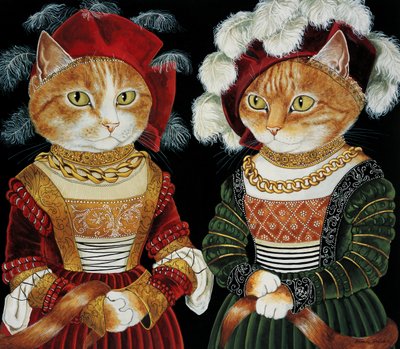 Ilustración de ¡Gatos en abundancia! Compendio de gatos cultos (pub. 2015) de Susan Herbert