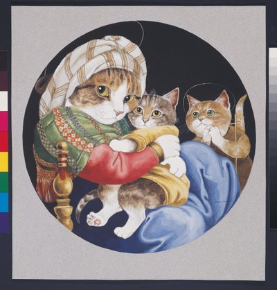 Ilustración de ¡Gatos en abundancia! Compendio de gatos cultos (pub. 2015) de Susan Herbert