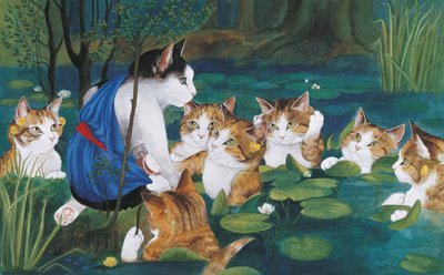 Ilustración de ¡Gatos en abundancia! Compendio de gatos cultos (pub. 2015) de Susan Herbert