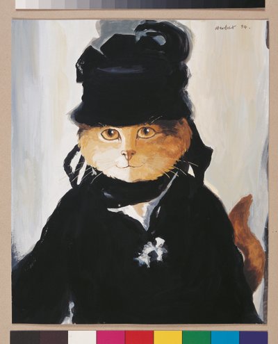 Ilustración de ¡Gatos en abundancia! Compendio de gatos cultos (pub. 2015) de Susan Herbert
