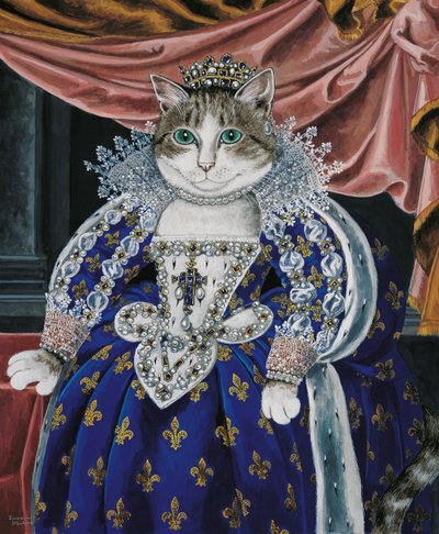 Ilustración de ¡Gatos en abundancia! Compendio de gatos cultos (pub. 2015) de Susan Herbert