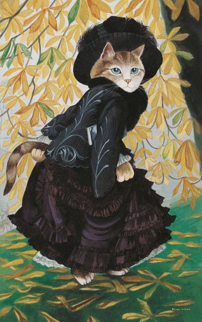 Ilustración de ¡Gatos en abundancia! Compendio de gatos cultos (pub. 2015) de Susan Herbert