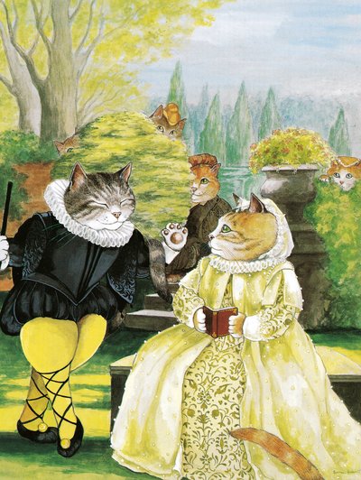 Ilustración de Gatos de Shakespeare: Poster Book (pub. 2016) de Susan Herbert