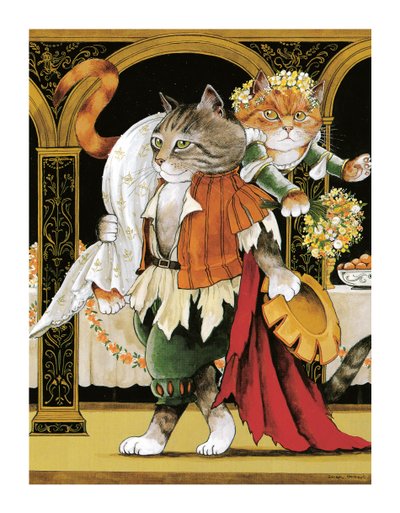 Ilustración de Gatos de Shakespeare: Poster Book (pub. 2016) de Susan Herbert