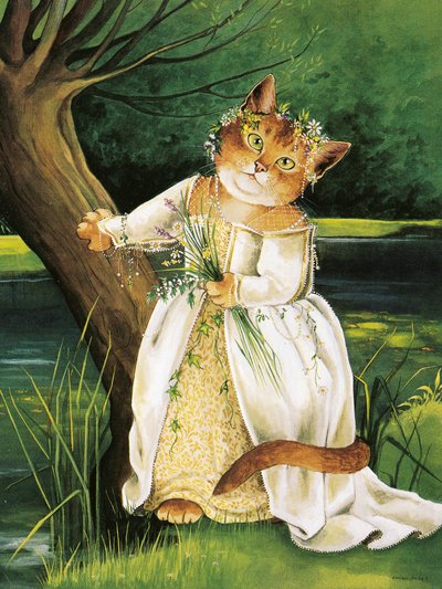 Ilustración de Gatos de Shakespeare: Poster Book (pub. 2016) de Susan Herbert