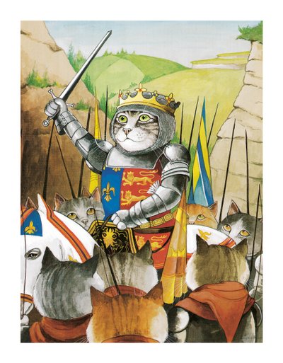 Ilustración de Gatos de Shakespeare: Poster Book (pub. 2016) de Susan Herbert