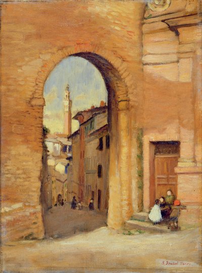 Puerta de Siena (óleo sobre lienzo) de Susan Isabel Dacre