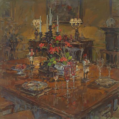 Comedor con Geranios de Susan Ryder
