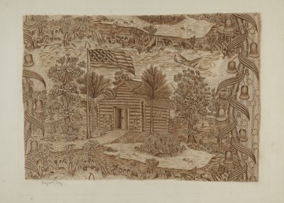 Textil impreso histórico, c. 1940 de Suzanne Roy
