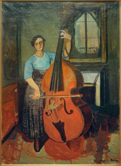 Mujer con contrabajo de Marie Clementine (Suzanne) Valadon