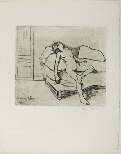 Louise desnuda en un sofá de Suzanne Valadon