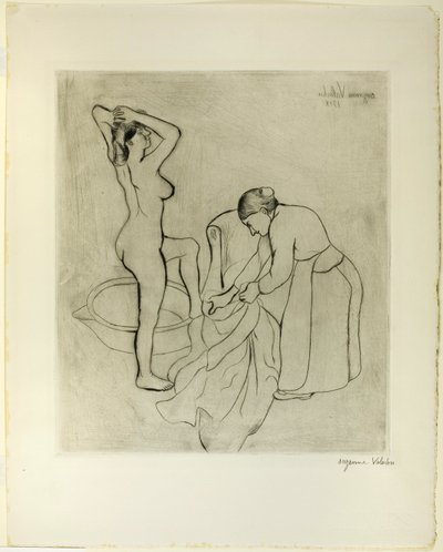 Mujer con grandes senos y anciana de Suzanne Valadon