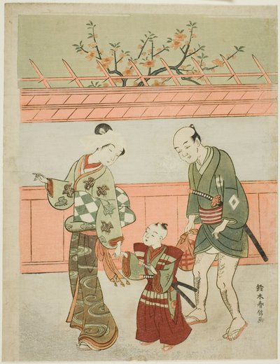 Una salida de primavera de Suzuki Harunobu