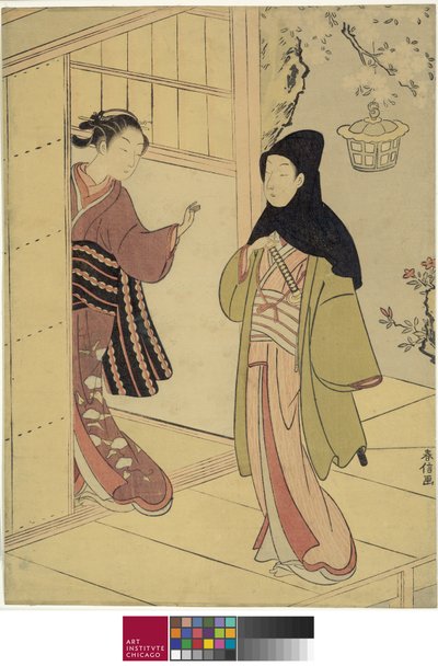 Una visita vespertina de Suzuki Harunobu