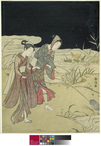 Cazando luciérnagas de Suzuki Harunobu
