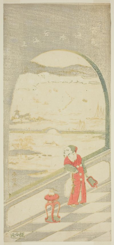 Poeta chino de Suzuki Harunobu