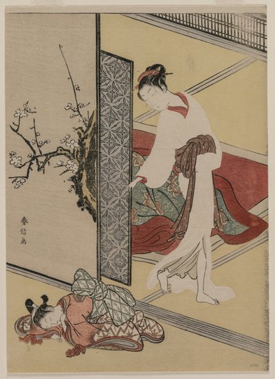 Courtesan and Sleeping Attendant de Suzuki Harunobu