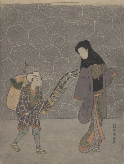 Arco aplasta demonios de Suzuki Harunobu