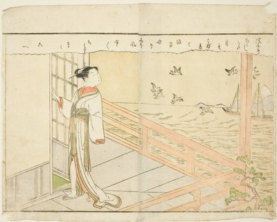 Ilustración de doble página del Vol. 2 de "Libro de imágenes de brocados de primavera" de Suzuki Harunobu