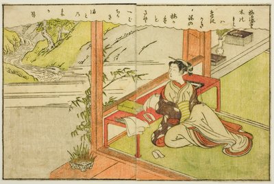 Ilustración de doble página del Vol. 2 de "Libro de imágenes de brocados de primavera" de Suzuki Harunobu