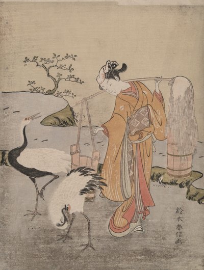 Dibujar agua salada de Suzuki Harunobu