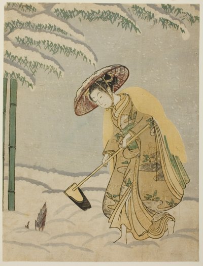 Recolección de brotes de bambú de Suzuki Harunobu
