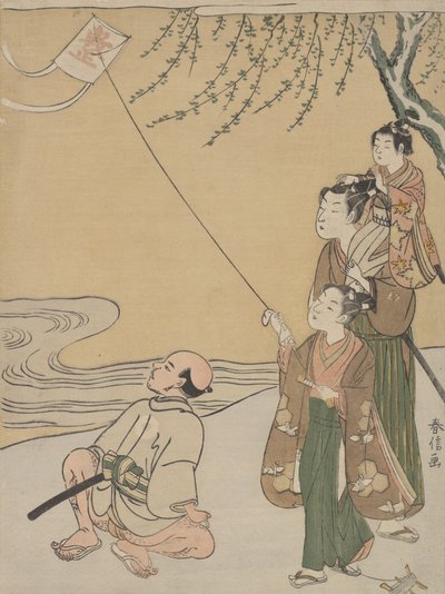 Volar cometas de Suzuki Harunobu