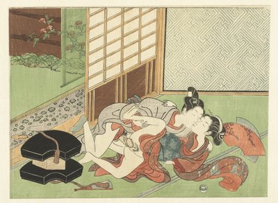 Pareja de amor en esteras de tatami. de Suzuki Harunobu