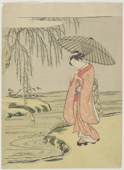 Mitate del Calígrafo Ono no To_fu_, después de 1765 de Suzuki Harunobu