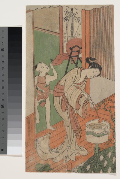 Auf der Veranda de Suzuki Harunobu