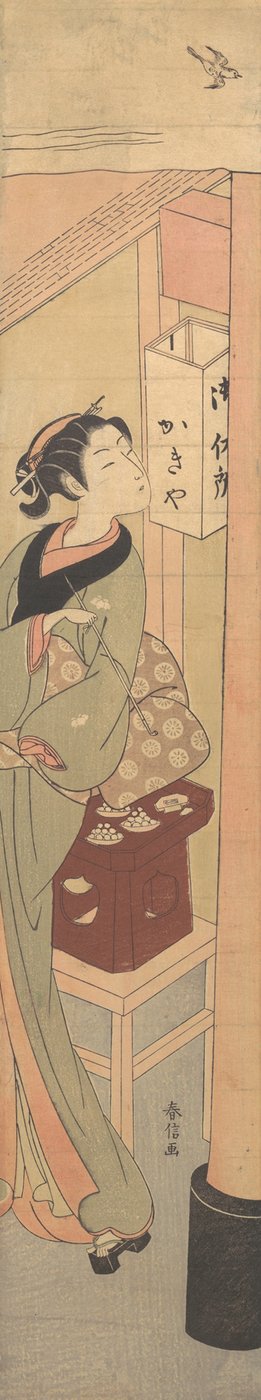 Osen de la Casa de Té Kagiya, ca. 1769 de Suzuki Harunobu