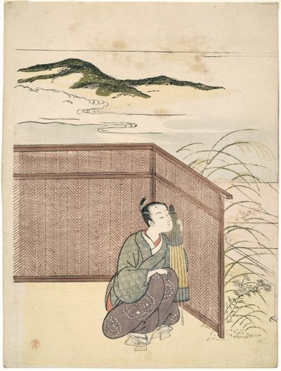 Parodia de Kawachi-goe de "Cuentos de Ise", 1765 de Suzuki Harunobu