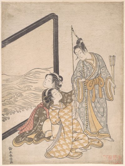Parodia de Minamoto no Tametomo de Suzuki Harunobu