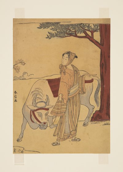 Parodia de la historia de Chao Fu de Suzuki Harunobu