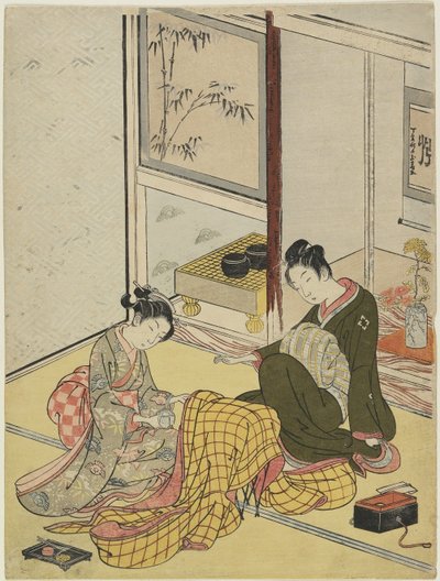 Perfumar una túnica como un Mitate de los Cuatro Pasatiempos Elegantes, Otoño 1767 de Suzuki Harunobu