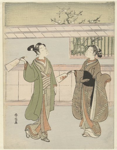 jugando al volante de Suzuki Harunobu