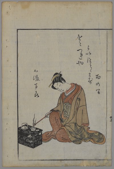 Belleza Sentada, Periodo Edo de Suzuki Harunobu