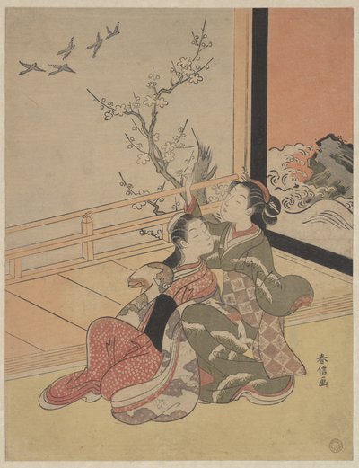 Vedlos volar de Suzuki Harunobu