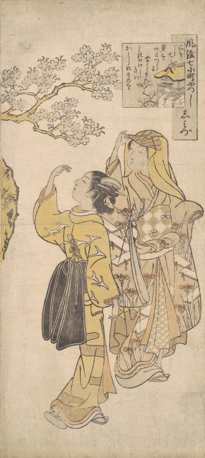 Templo Shimizu, ca. 1765 de Suzuki Harunobu