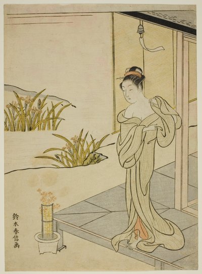 Verano, de la serie "Nuevas versiones de flores de las cuatro estaciones (Shinpan furyu shiki no hana)" de Suzuki Harunobu