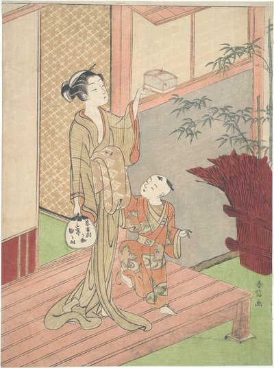 Las langostas enjauladas de Suzuki Harunobu