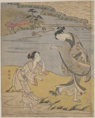 El cangrejo aferrado de Suzuki Harunobu