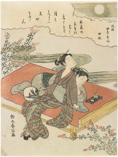 El octavo mes, c. 1768 de Suzuki Harunobu