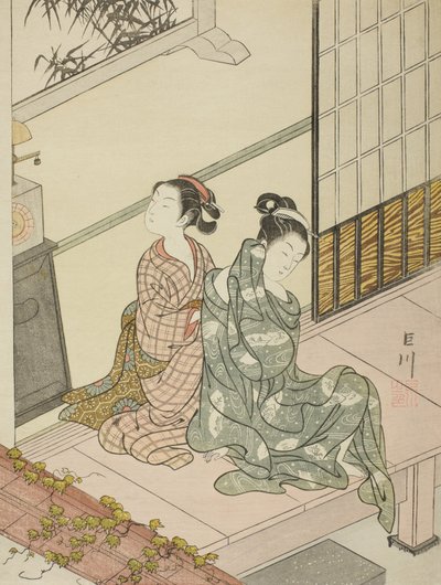 La campana vespertina del reloj de Suzuki Harunobu