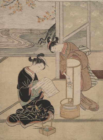 El resplandor vespertino de la lámpara: ocho vistas de salón de Suzuki Harunobu