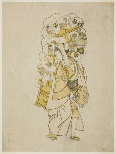 El vendedor de abanicos de Suzuki Harunobu