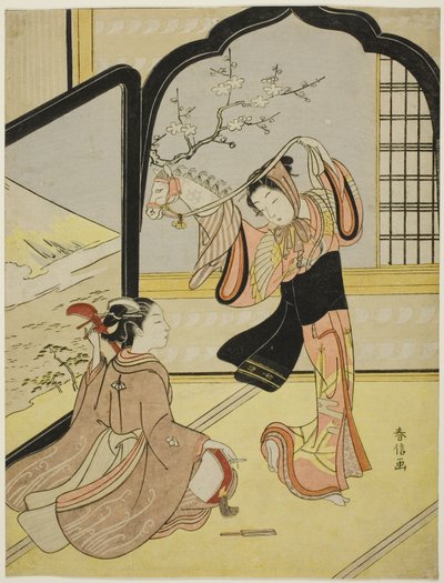 La danza Harugoma de Suzuki Harunobu