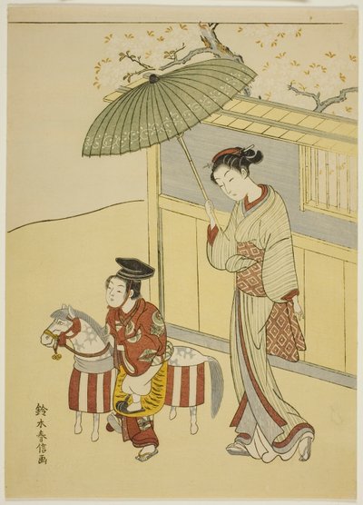 El caballito de madera de Suzuki Harunobu