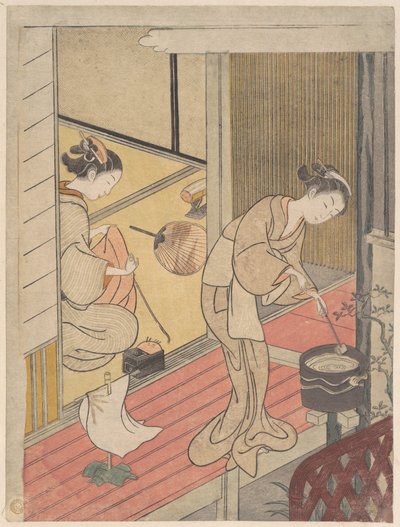 Las velas que regresan del toallero de Suzuki Harunobu
